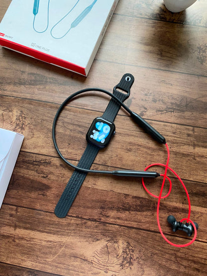 2-in-1 Smart Gift Combo – Smartwatch + Wireless Neckband